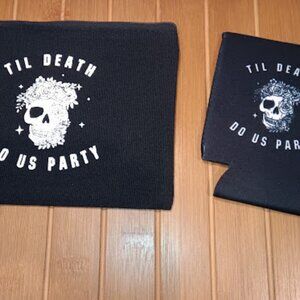 Til Death Do Us Party Can Cooler & Zipper Pouch Gift Party Essentials